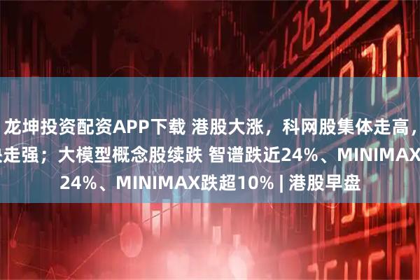 龙坤投资配资APP下载 港股大涨，科网股集体走高，半导体、贵金属板块走强；大模型概念股续跌 智谱跌近24%、MINIMAX跌超10% | 港股早盘